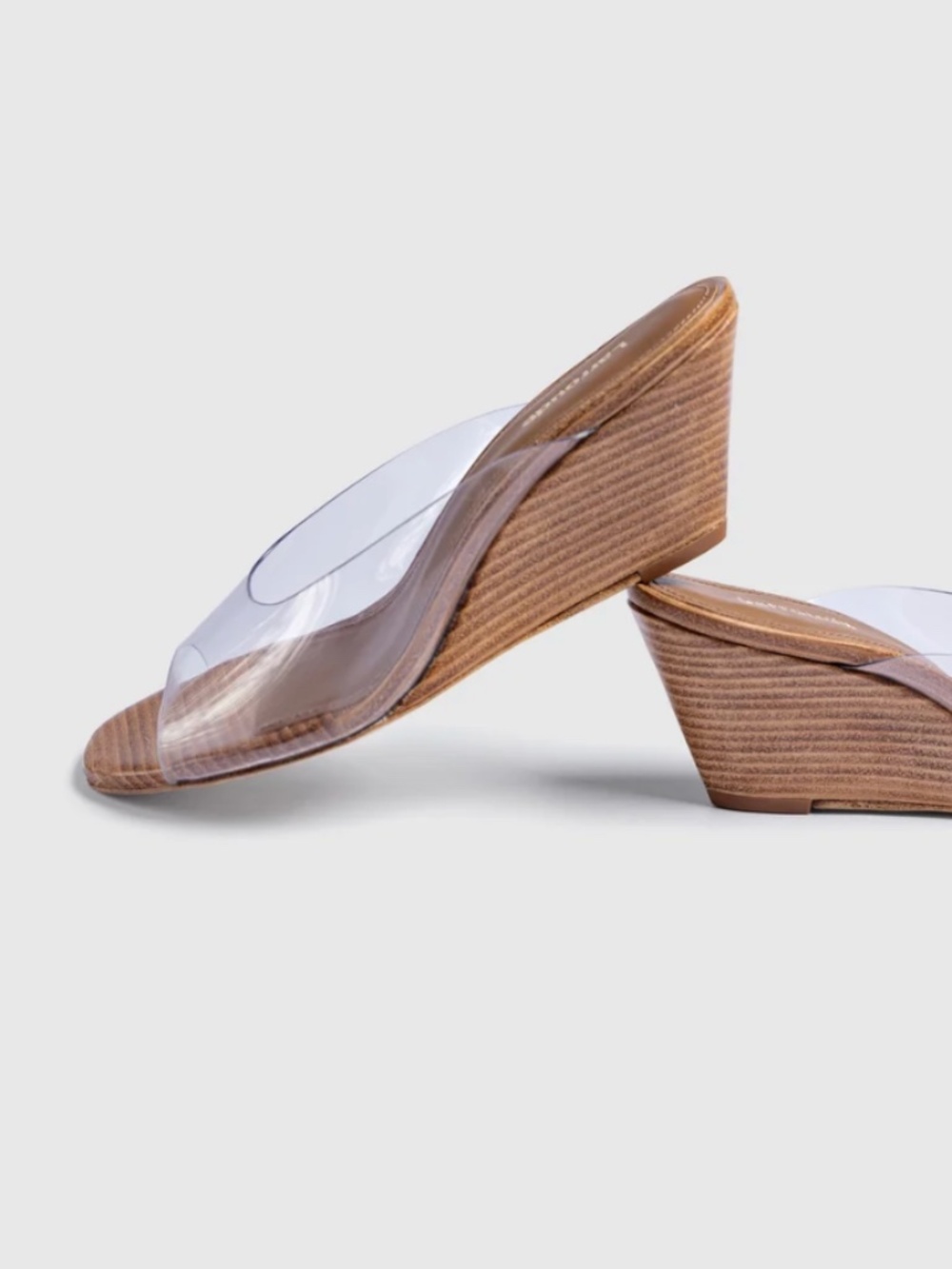 Larroude Vivi Wedge Clear